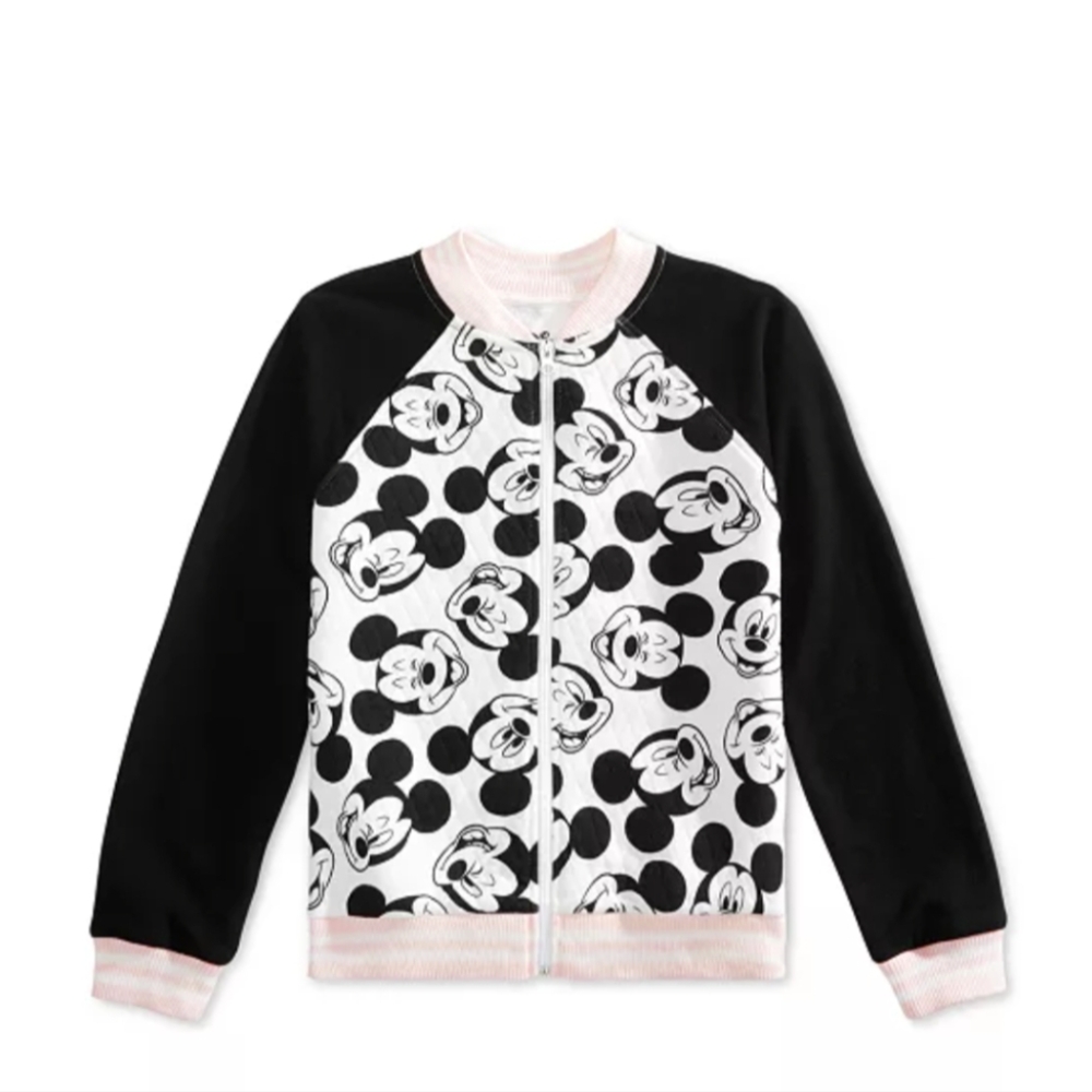 GIRLS MICKEY MOUSE BOMBER JACKET LIGHTWEIGHT SIZE L